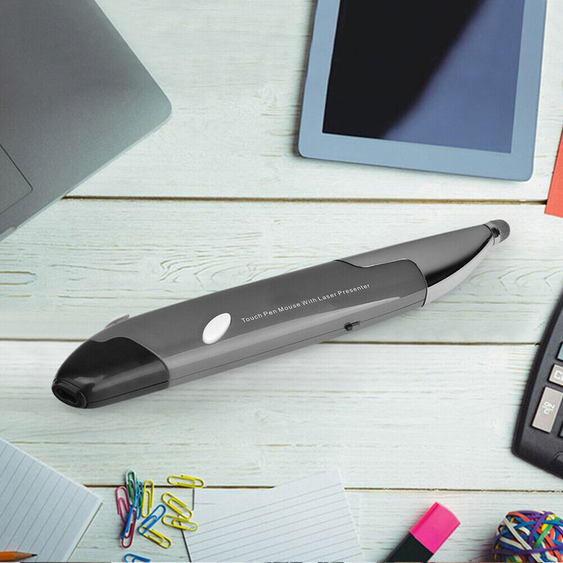 PR-06 3 in 1 Stylus Pen RF 2.4GHz Wireless Mouse Presenter Clicker (Grey)