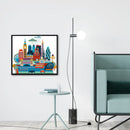 14CT 2 Beach Part Embroidery London Cotton Counted Cross Stitch Home Decoration