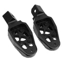2pcs Universal 8mm Metal Motorcycle Foot Pedals Footrests w/ Spring(Black)