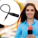 Male to XLR Male Extension Adapter Line 3.5mm Lead Cable Microphone Clip Necklace