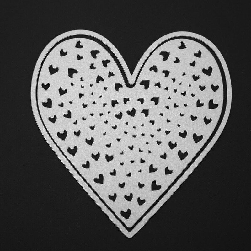 2pcs Love Heart Cutting Die Stencil DIY Scrapbooking Photo Album Cards Handmade