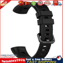 Silicone Watchband Strap w/Buckle for Huawei Band 4 Pro TER-B29S (Black) Newly