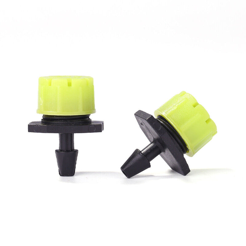 100pcs Adjustable Water Dropper Irrigation Hose Drip Head (Grass Green)
