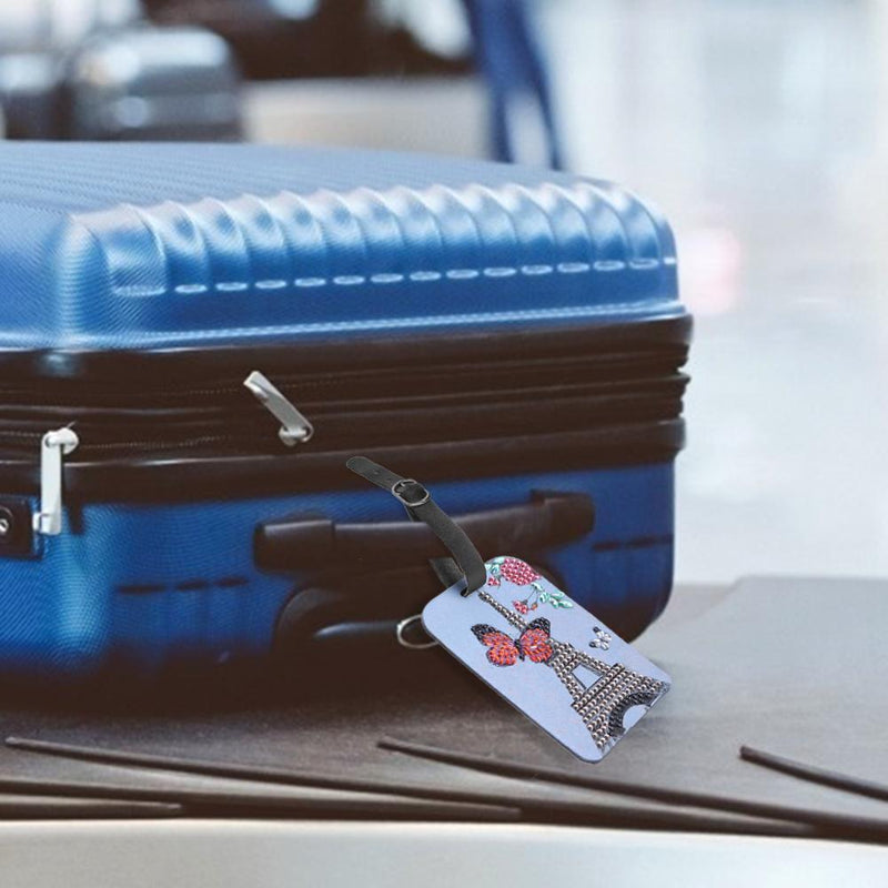 Butterfly Tower Shape Luggage Label Boarding Pass Diamond Painting Special Shape