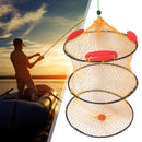 2 Layer Portable Foldable Fishing Floating Net Shrimp Cage Trap Networks Newly