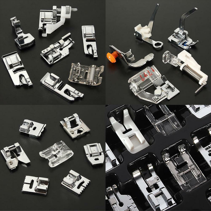 32 PCS Domestic Sewing Machine Foot Feet For Brother Singer Set