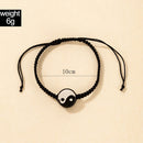 Ethnic Style Tai Chi Braided Rope Charm Yin Yang Adjustable Bracelets Jewelry
