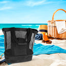 Insulation Lunch Bag Picnic Net Beach Handbag Food Beverage Storage (Black)