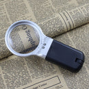 3X Reading Portable Handheld Magnifier Glass with 2 LED Lights Folding Loupe