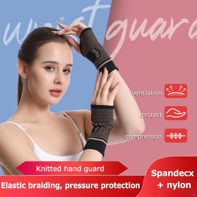 Wrist Brace Guard Sports Fitness Compression Wrap Elastic Hand Gloves (S)