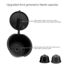 3pcs Plastic Coffee Capsule Cup for Dolce/Gusto Refillable Filters (Black)