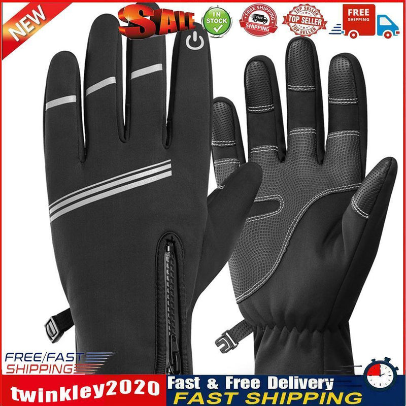 Winter Cycling Gloves Touch Screen Outdoor Hiking Bicycle Mittens (2XL) Newly