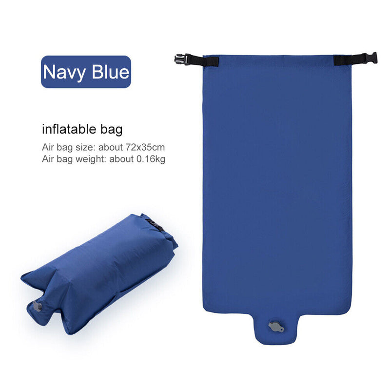 Outdoor Inflatable Mattress Bag Ultralight Camping Air Pouch (Navy Blue) Newly