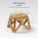 Outdoor Portable Folding Stool Camping Stools for Adults Children (Khaki)