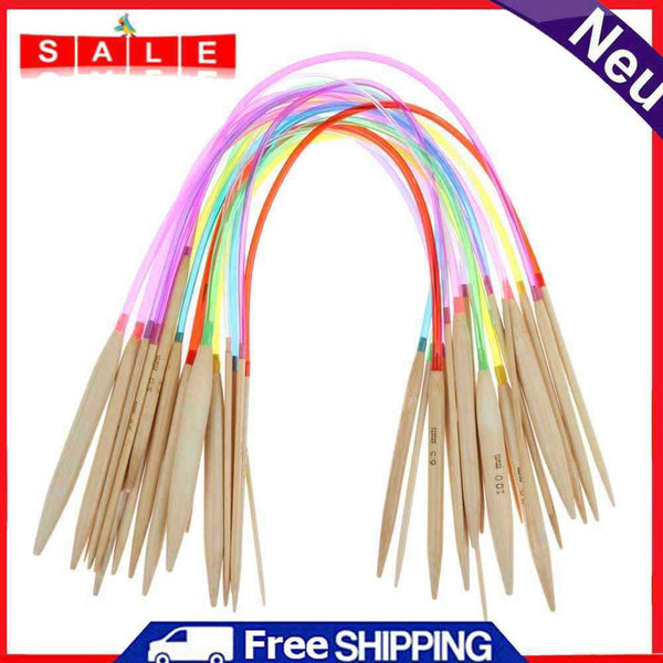 40cm multicolor plastic pipe circular carbonized bamboo knitting needles Ga