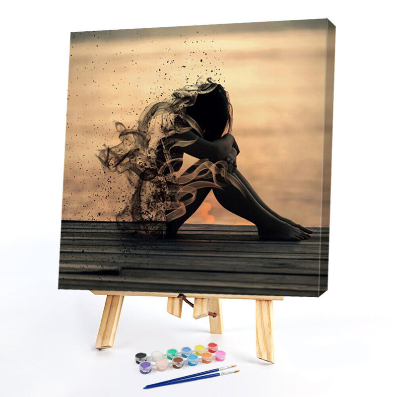 Dissipate Girl 40X40cm Frameless Oil Paint By Numbers Picture DIY Painting