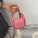 Small Leather Women Designer Crossbody Handbag Solid Mini Lipstick Shoulder Bags