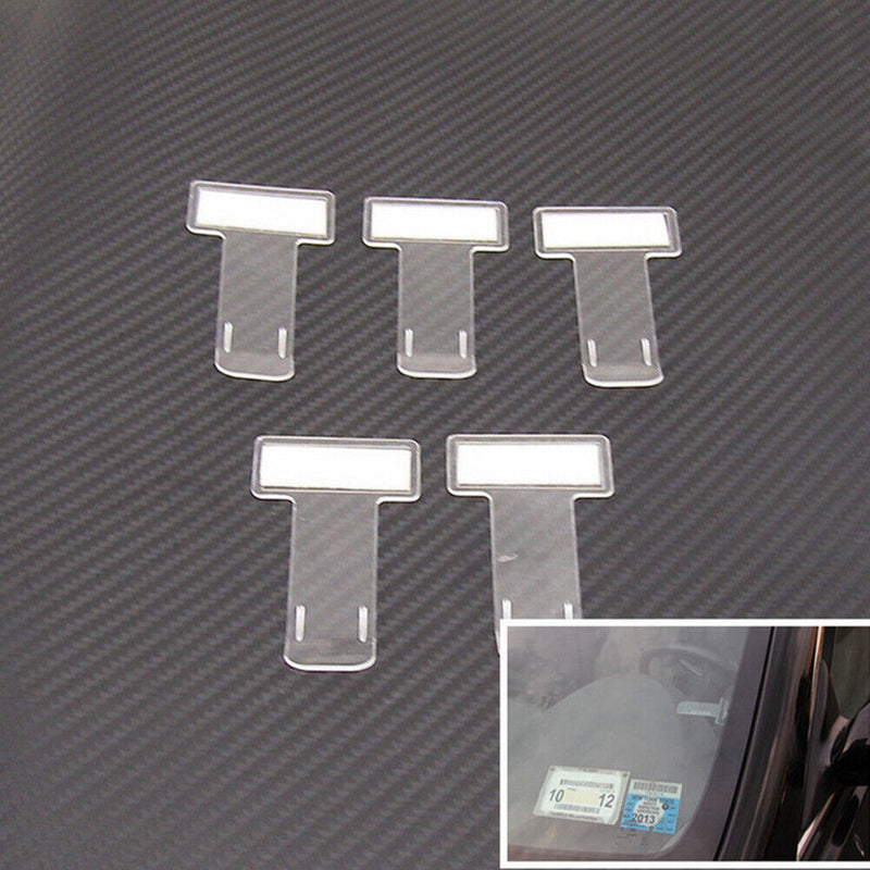 4pcs Car Parking Ticket Permit Holder Clip Auto Windshield Note Pass Folder
