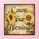 Full Cross Stitch Letters Sunflower DIY Embroidery Cotton Thread Home Decor Art