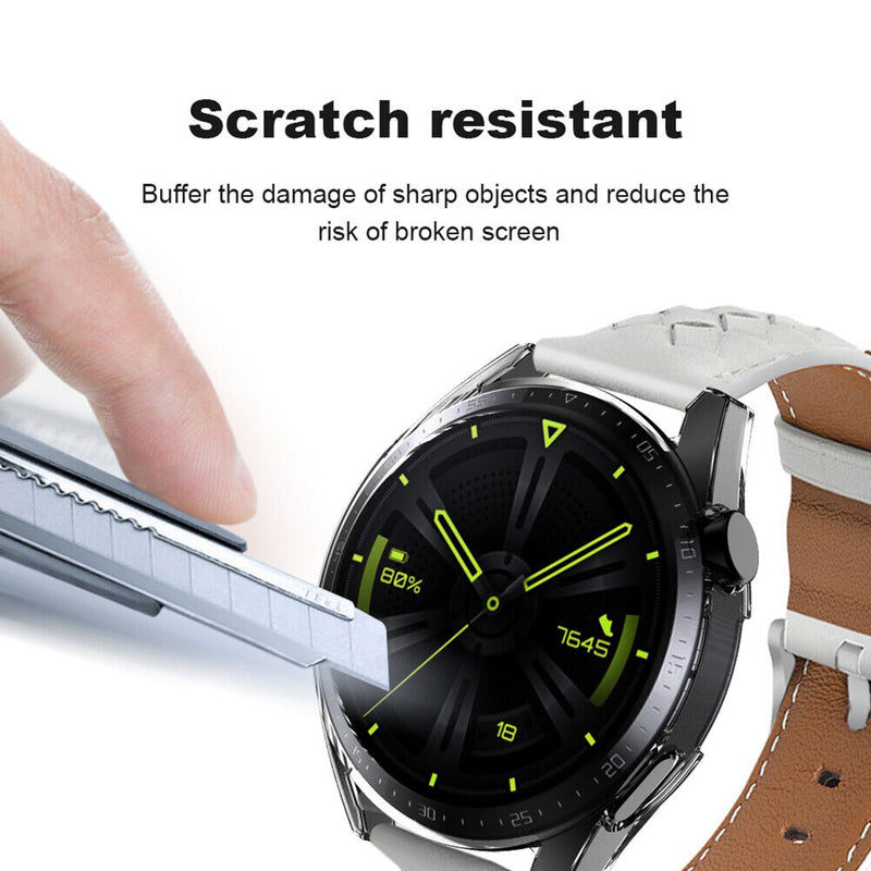 Anti-Fall Watch Cover Case for Huawei Watch GT 3 46mm (Transparent White)