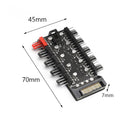 Motherboard PWM Cooler Fan HUB Splitter PC Speed Controller Adapter (SATA)