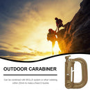 Outdoor D-Shaped Backpack Carabiner Plastic Steel Hanging Clasp (Khaki) Newly