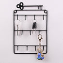 Iron Coat Hat Organizer Rack Wall Mounted 11 Hangers Hooks Key Storage Holder