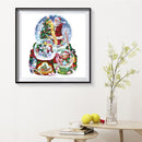 11CT Printed Full Embroidery Christmas Crystal Ball Needlework DIY Cotton Craft