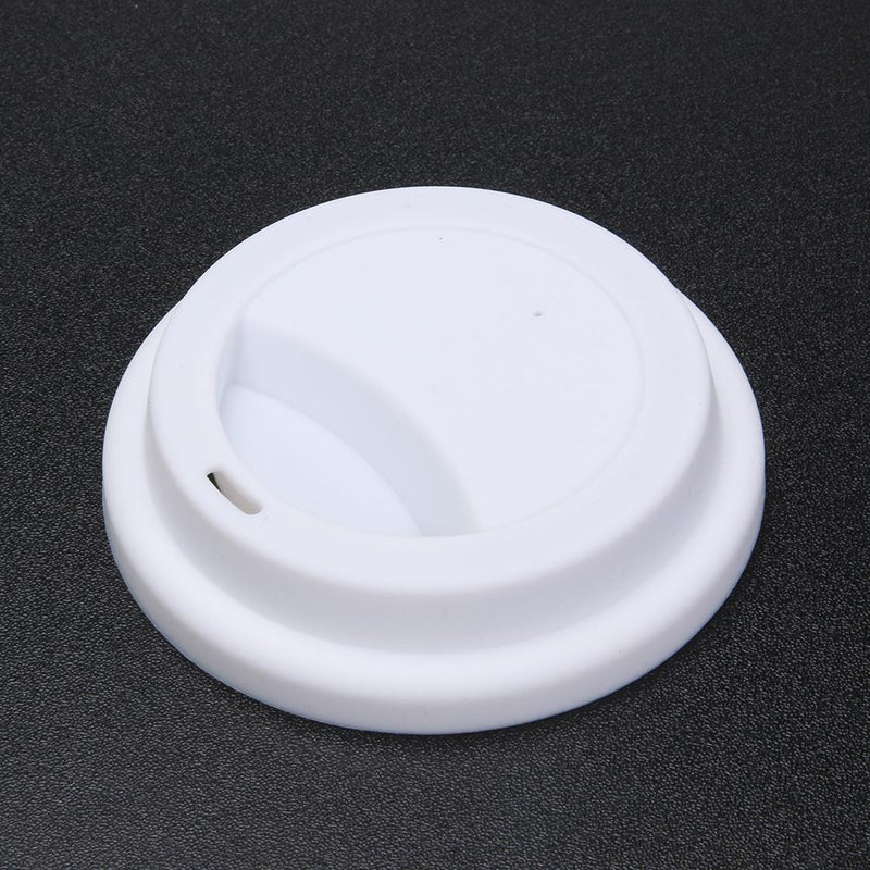 Silicone Insulation Anti-Dust Cup Cover Tea Coffee Sealing Lid Cap(White)