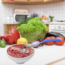 Pizza Spread Sauce Ladle Flat Bottom Kitchen Cooking Spoon (Blue 8 Ounce)