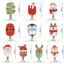 #A 10pcs Pendants Handmade 5D DIY Special-shaped Drill Cartoon Christmas Decorat