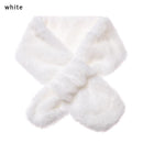 Cute Winter Solid Color Neck warmer Imitation Rabbit Fur Comfortable Kids Scarf