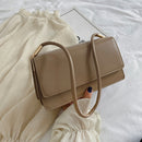 Fashion Women Tote Bag PU Shoulder Handbags Solid Lady Underarm Shopping Purse