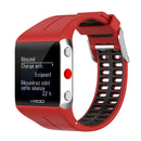 Silicone Watch Band for Polar V800 Replacement Wrist Strap (Red Black) Newly