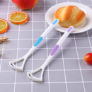 2pcs Tongue Brush Tongue Scraper Cleaner Dental Oral Care (Purple+Blue) Newly