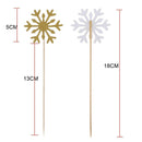 10pcs/12pcs Crown Bow Glitter Snowflake Cupcake Topper Takes Handmade Cake