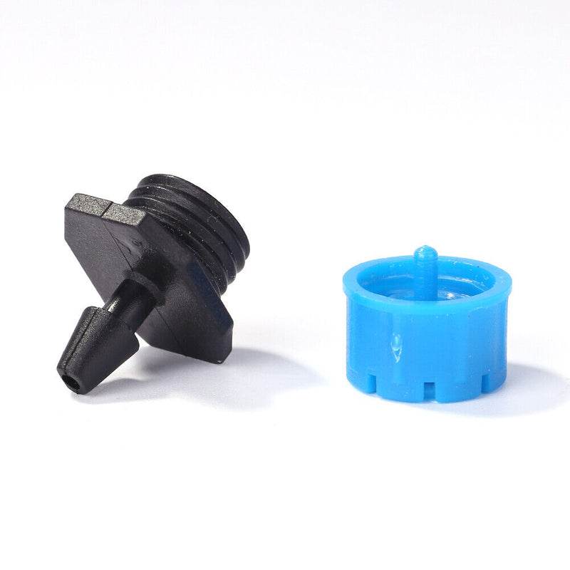 100pcs Adjustable Water Dropper Irrigation Hose Drip Head Kit (Blue)
