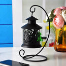 Hollow Candle Holder Hanging Cage Wrought Iron Lantern Candlestick Home Decor