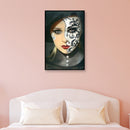 5D DIY Art Full Round Drill Diamond Painting Half Makeup Woman Kit Drawing