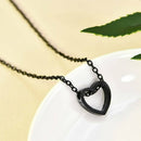 Accessories Choker Charm Necklace LOVE Heart Pendant Stainless Steel Chain