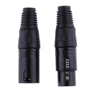 ALLOYSEED 1 Pair XLR 3-Pin Female Jack/Male Male Male Audio Microphone MIC Aud