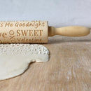 Valentine Day Letters Embossing Rolling Pin for DIY Baking Cookies (Sweet)