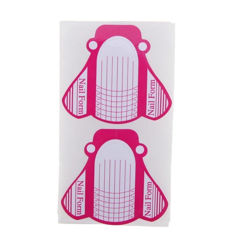 100pcs Nail Forms for Acrylic UVgel Nail Art Tip Guide Extension