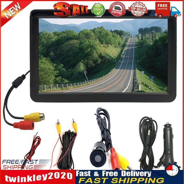 Car Rear View Display with Camera HD Video Security 16/9 Monitor (Circle) Newly