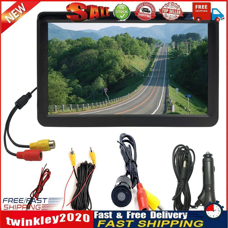 Car Rear View Display with Camera HD Video Security 16/9 Monitor (Circle) Newly