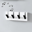 Piano Wall Hanger Hook Bathroom Punch-free Key Bag Storage Rack (Black) Newly