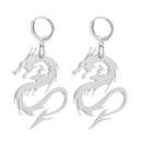 Fashion Acrylic Ear Hook Dragon Dangle Earrings for Unisex Streetwear Jewelry