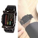 Black Led Binary Digital Watch Mens Fashion Casual Sport Watches Wrist P8O3