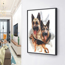 5D DIY Diamond Painting Black Back Dog Full Round Drill Home Decoration Gifts