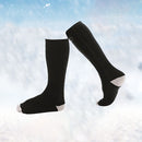 2pcs Electric Heating Socks Foot Warmer Stockings (Black 4500mAh Battery) Newly